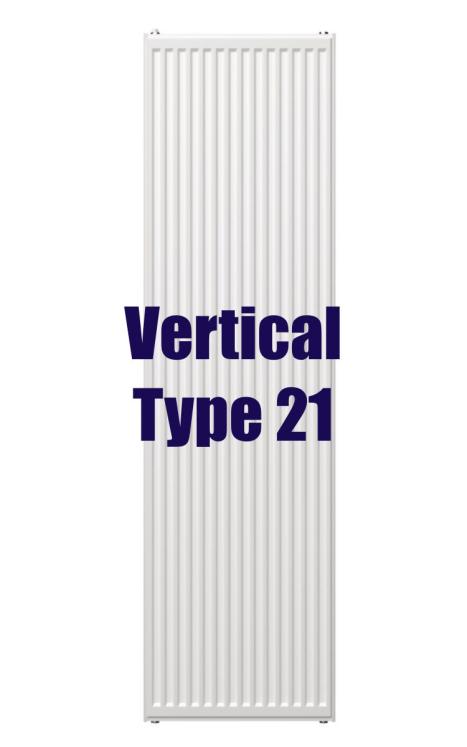 Radiateur eau chaude acier vertical type 21 hauteur 2000 mm LQB AL2120V