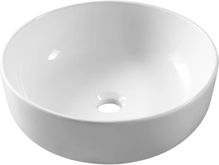 Vasque Céramique blanc a poser bord fin ronde 38.5 LQB ALDO