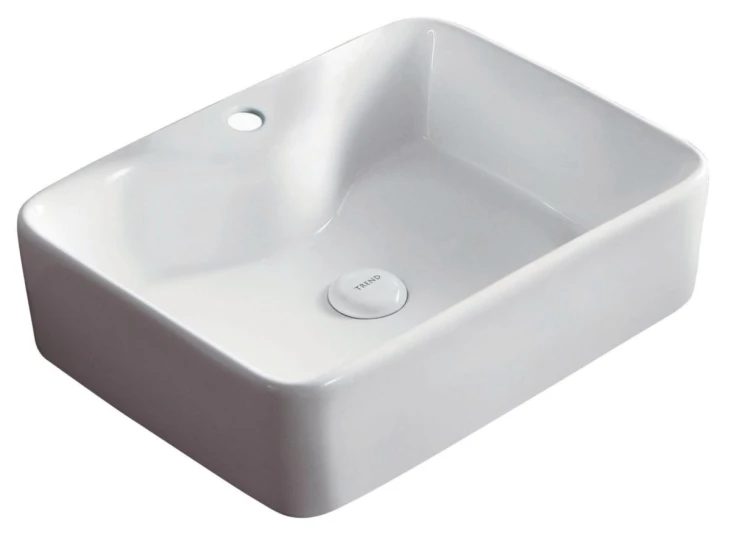 Vasque Céramique blanc a poser rectangulaire 49x38 Cm LQB ALDR