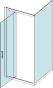 Cabine de douche Chromé verre transparent accès face porte pivotante 90X90 LQB ALC6PV