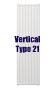 Radiateur eau chaude acier vertical type 21 hauteur 2000 mm LQB AL2120V