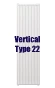 Radiateur eau chaude acier vertical type 22 hauteur 2000 mm LQB AL2220V