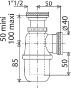 Siphon évier laiton nickel mat D.40 réglable LQB ALS40L